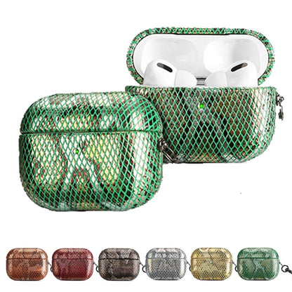 J01 Mesh Snakeskin Headphone Case, For AirPods Pro, For AirPods 3
