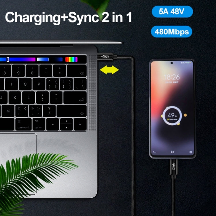 PD240W USB-C / Type-C to Type-C Fast Charging Data Cable, 1m, 2m
