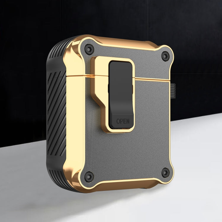 Wireless Earphone Eagle Electroplating Protective Case with Hook, For AirPods 1 / 2, For AirPods ...