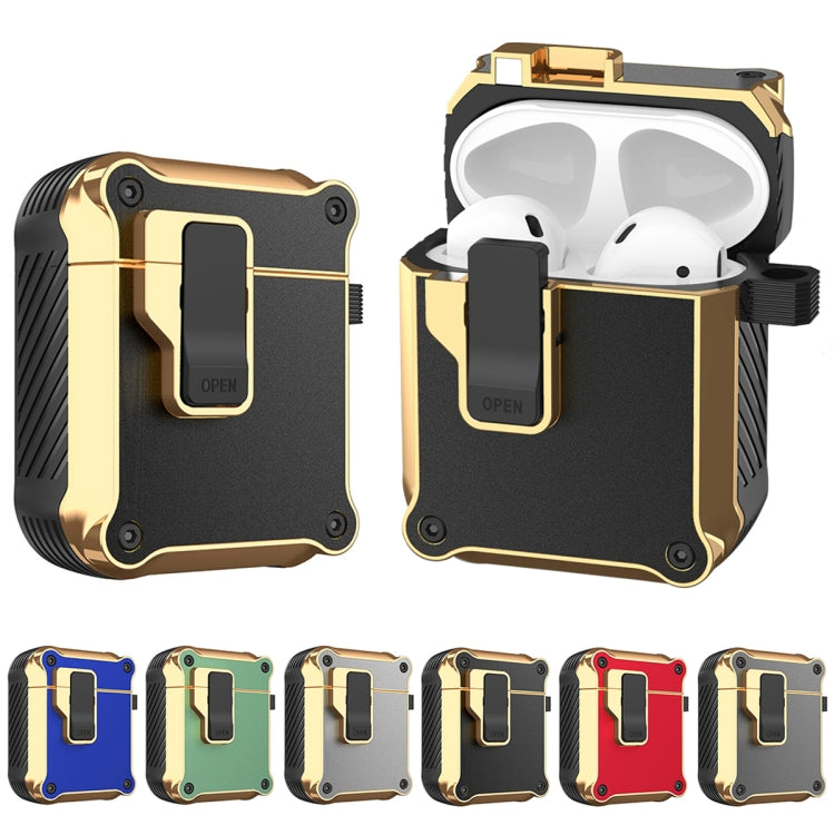 Wireless Earphone Eagle Electroplating Protective Case with Hook, For AirPods 1 / 2, For AirPods ...