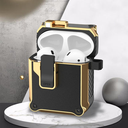 Wireless Earphone Eagle Electroplating Protective Case with Hook, For AirPods 1 / 2, For AirPods ...