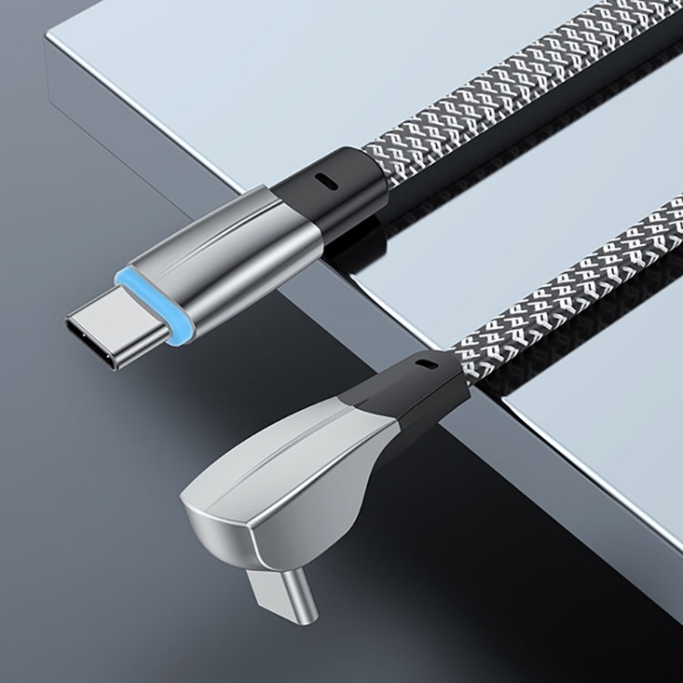 3A USB-C/Type-C to USB-C/Type-C Elbow Fast Charge Data Cable, 3A Type-C to Type-C 1.2m�����������...