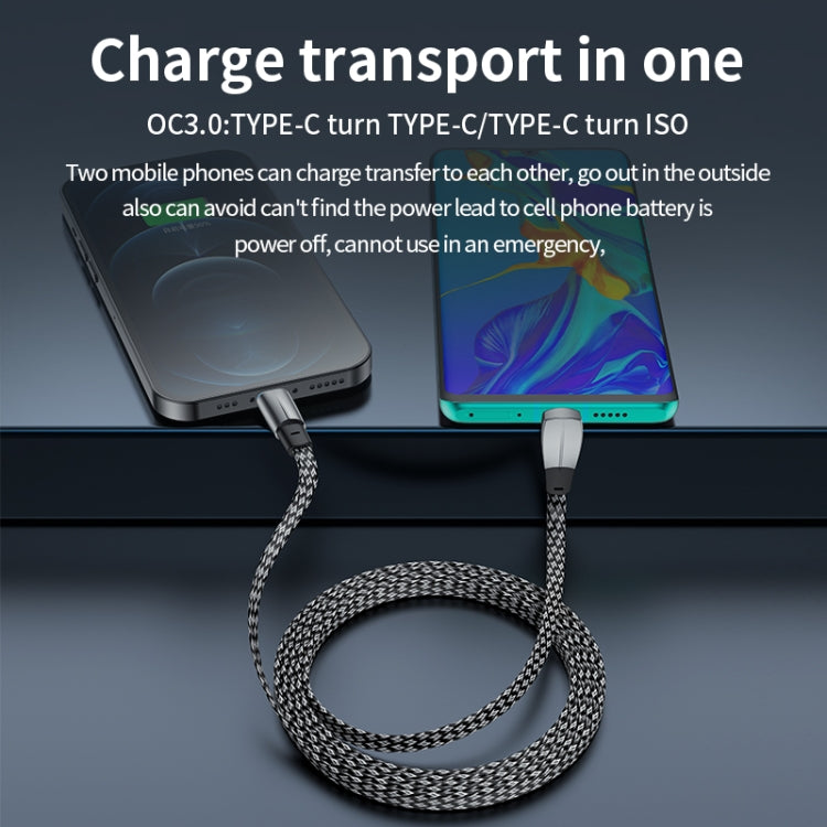 3A USB-C/Type-C to USB-C/Type-C Elbow Fast Charge Data Cable, 3A Type-C to Type-C 1.2m�����������...