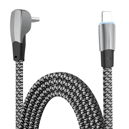 3A USB-C/Type-C to 8 Pin Elbow Fast Charge Data Cable, 3A Type-C to 8 Pin 1.2m�������������������...