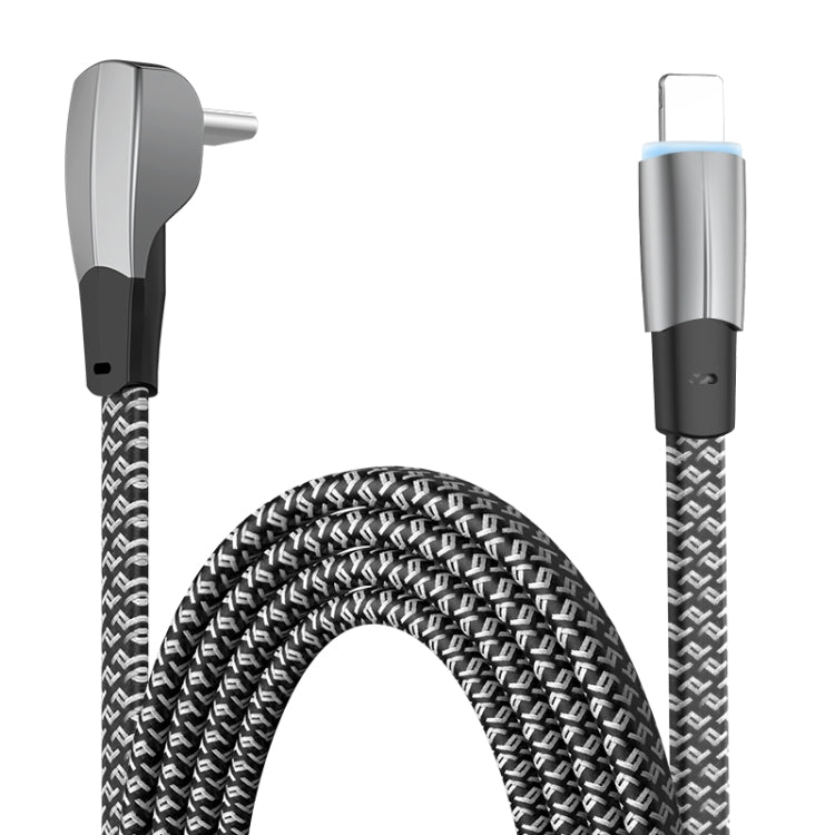 3A USB-C/Type-C to 8 Pin Elbow Fast Charge Data Cable, 3A Type-C to 8 Pin 1.2m�������������������...