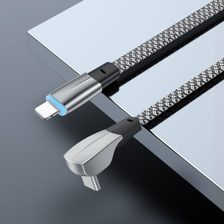 3A USB-C/Type-C to 8 Pin Elbow Fast Charge Data Cable, 3A Type-C to 8 Pin 1.2m�������������������...