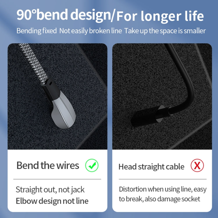 3A USB-C/Type-C to 8 Pin Elbow Fast Charge Data Cable, 3A Type-C to 8 Pin 1.2m�������������������...