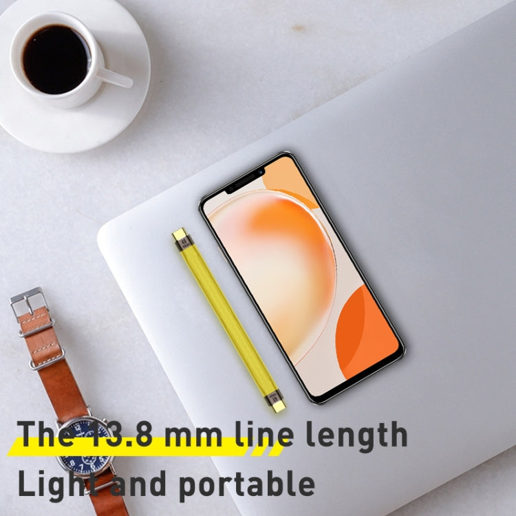100W 10Gbps USB to USB-C/Type-C FPC Flexible Data Cable, Length: 13.8cm, 10Gbps USB to USB-C/Type-C