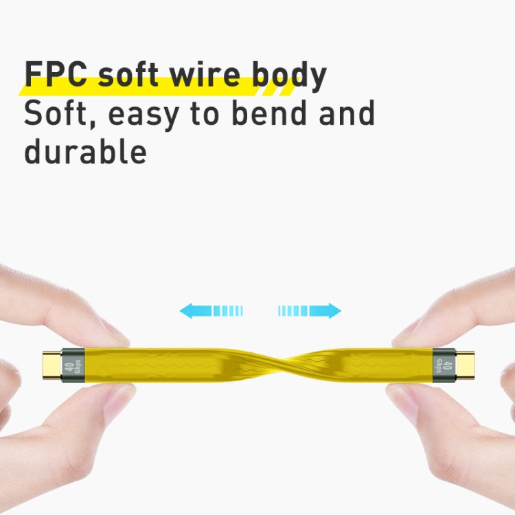 100W 40Gbps USB-C/Type-C to USB-C/Type-C FPC Flexible Data Cable, Length: 13.8cm�����������������...