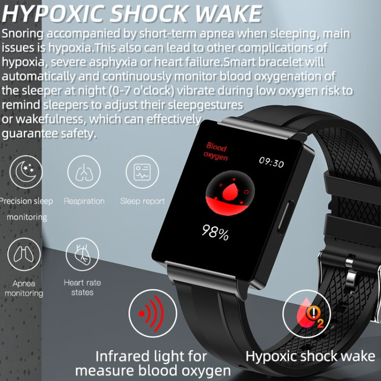 KS01 1.85 Inch Smart Watch Supports Blood Glucose Detection, Blood Pressure Detection, Blood Oxyg...