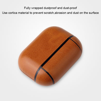 Anti-fall Crazy Horse Texture PU Leather Protective Case with Carabiner, For AirPods Pro���������...