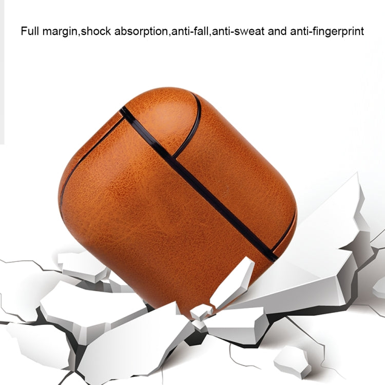 Anti-fall Crazy Horse Texture PU Leather Protective Case with Carabiner, For AirPods Pro���������...