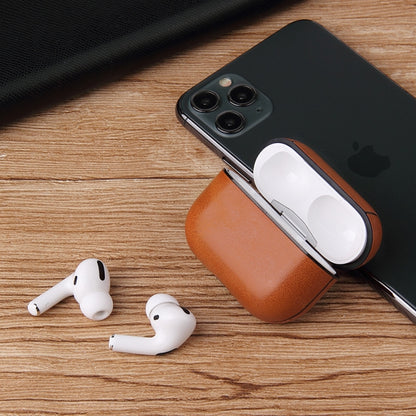 Anti-fall Crazy Horse Texture PU Leather Protective Case with Carabiner, For AirPods Pro���������...