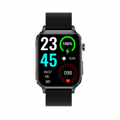 F100 1.7 inch HD Square Screen TPU Strap Smart Watch Supports Body Temperature Monitoring/Blood O...
