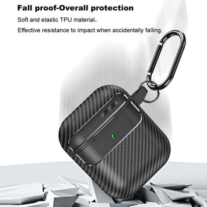 Carbon Fiber Texture Anti-fall Earphone Protective Case, For AirPods 1 / 2, For AirPods 3��������...