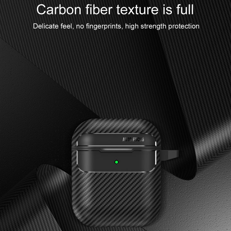 Carbon Fiber Texture Anti-fall Earphone Protective Case, For AirPods 1 / 2, For AirPods 3��������...