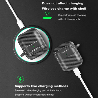 Carbon Fiber Texture Anti-fall Earphone Protective Case, For AirPods 1 / 2, For AirPods 3��������...