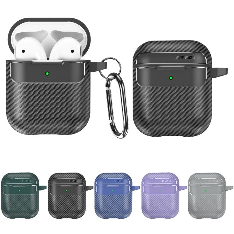 Carbon Fiber Texture Anti-fall Earphone Protective Case, For AirPods 1 / 2, For AirPods 3��������...