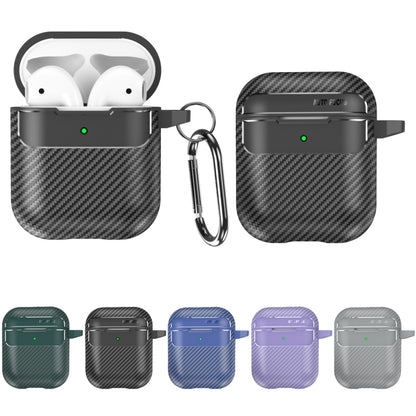 Carbon Fiber Texture Anti-fall Earphone Protective Case, For AirPods 1 / 2, For AirPods 3��������...