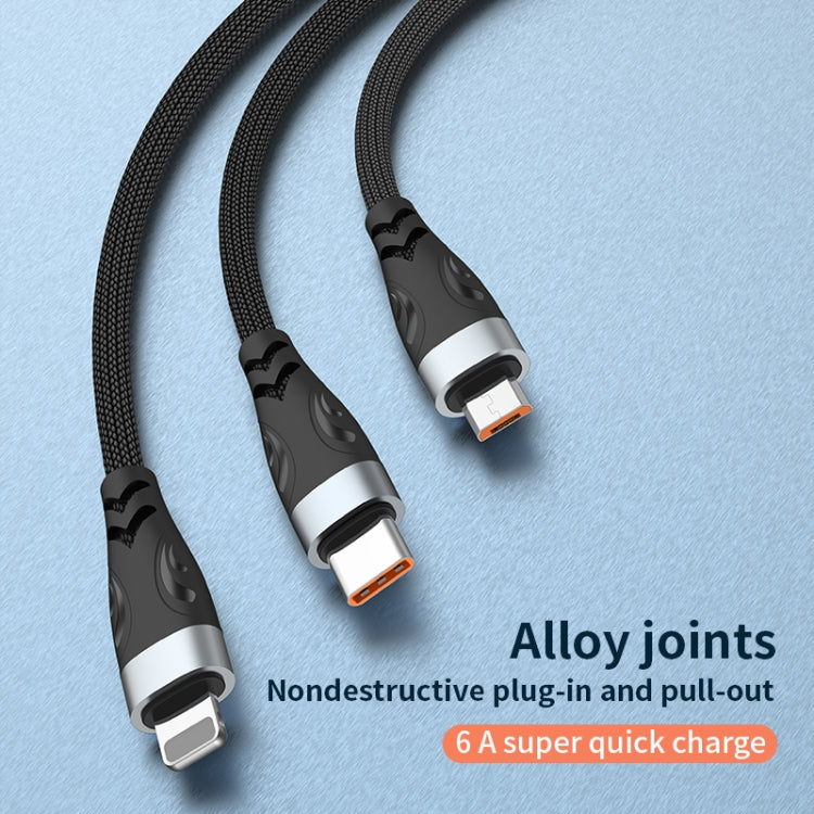 ADC-008 100W USB/Type-C to Type-C + 8 Pin + Micro USB Two to Three Fully Compatible Fast Charge D...