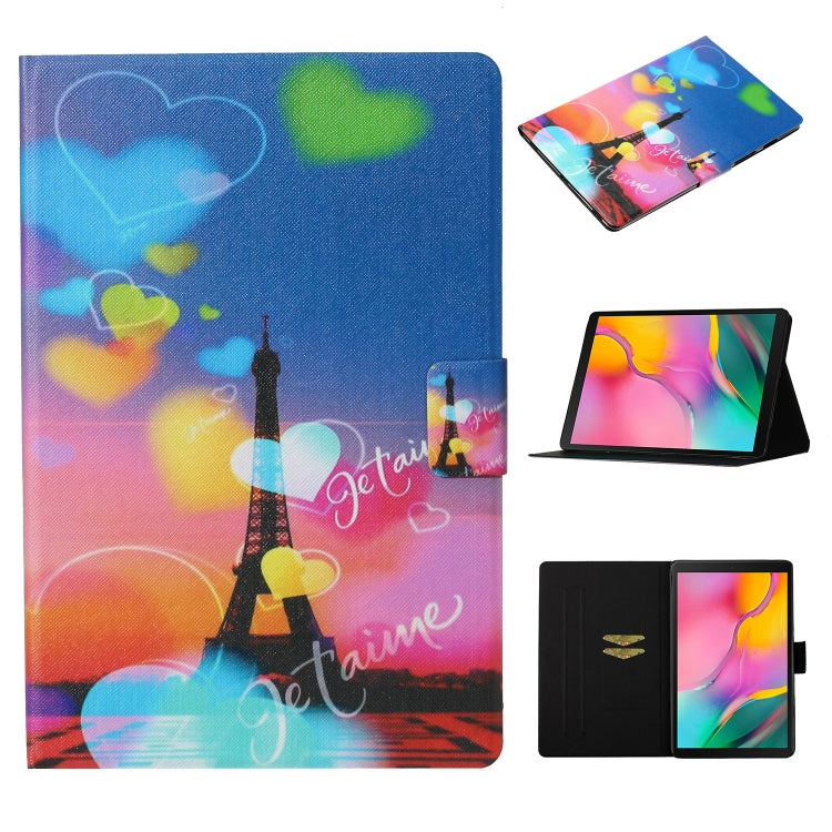 Coloured Drawing Pattern Horizontal Flip Leather Case with Holder & Card Slot & Sleep / Wake-up F...