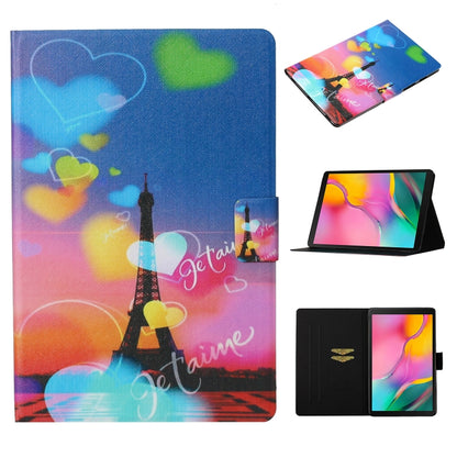 Coloured Drawing Pattern Horizontal Flip Leather Case with Holder & Card Slot & Sleep / Wake-up F...
