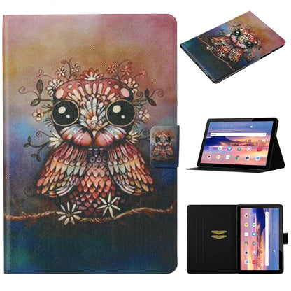 Coloured Drawing Pattern Horizontal Flip Leather Case with Holder & Card Slot & Sleep / Wake-up F...