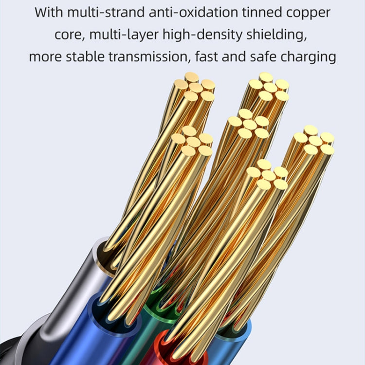 USAMS Type-C to Type-C PD100W Aluminum Alloy Transparent Digital Display Fast Charge Data Cable��...