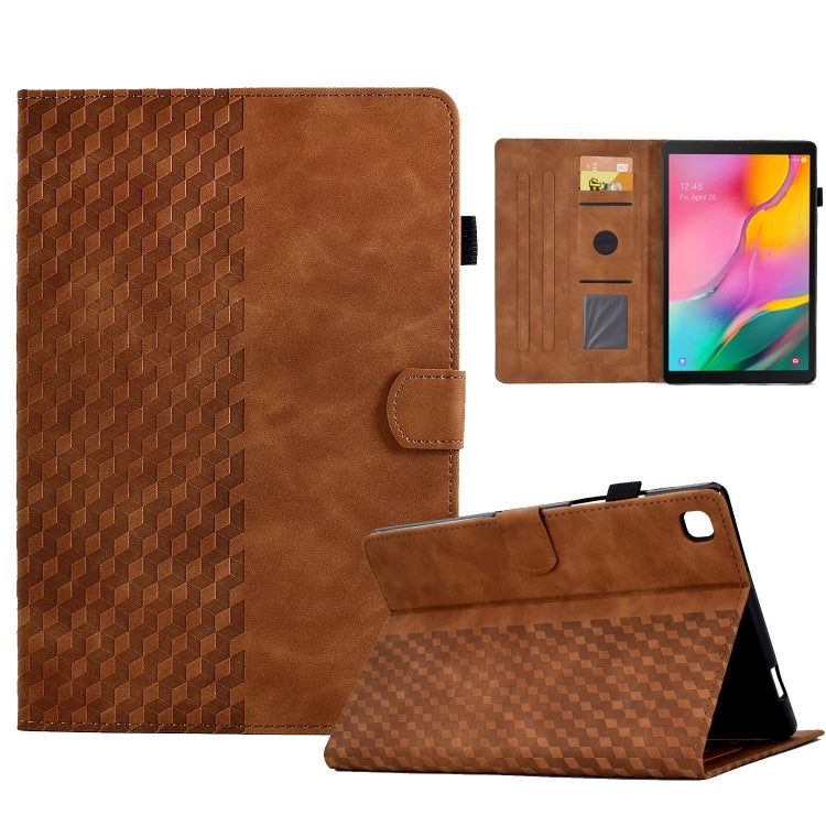 For Samsung Galaxy Tab A 10.1 T510 / T515 2019 Rhombus Embossed Leather Tablet Case��������������...