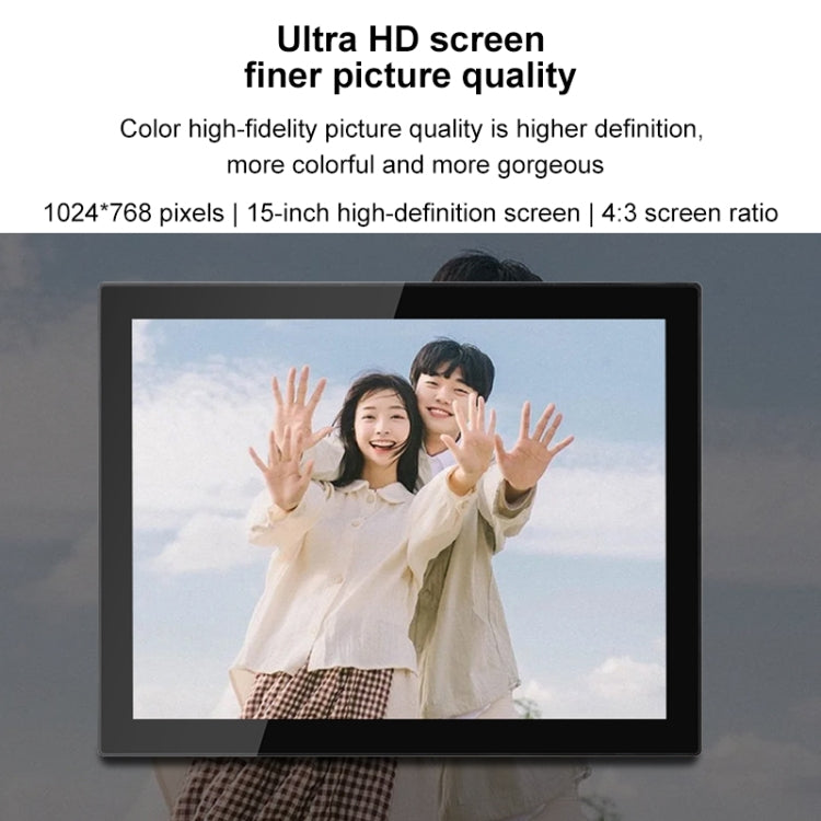 15 inch IPS Display WiFi Cloud Photo Frame, RK3126C Quad Core up to 1.5GHz, Android 6.0, 1GB+16GB...