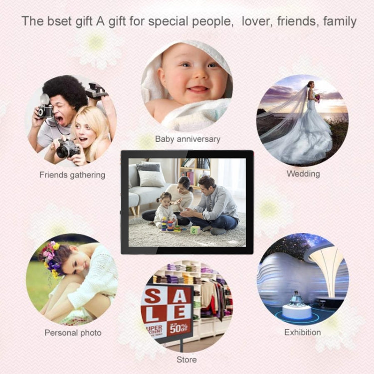 15 inch IPS Display WiFi Cloud Photo Frame, RK3126C Quad Core up to 1.5GHz, Android 6.0, 1GB+16GB...