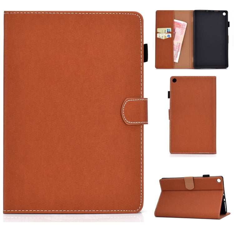 Solid Color Tablet PC Universal Magnetic Horizontal Flip Leather Case with Card Slots & Holder���...