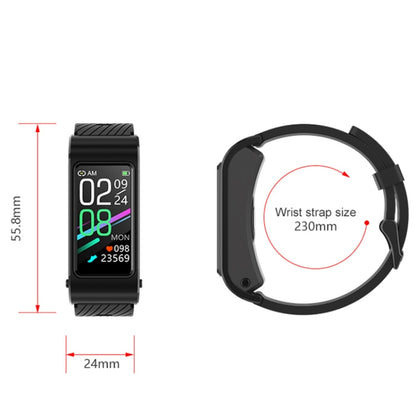H21 1.14 inch Silicon Band Detachable Smart Watch Support Temperature Measurement / Bluetooth Cal...