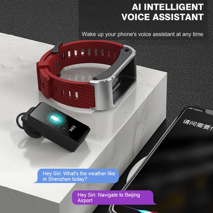 H21 1.14 inch Silicon Band Detachable Smart Watch Support Temperature Measurement / Bluetooth Cal...