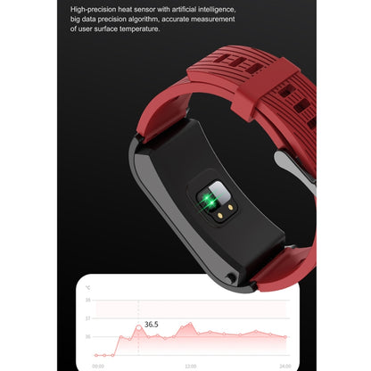 H21 1.14 inch Silicon Band Detachable Smart Watch Support Temperature Measurement / Bluetooth Cal...