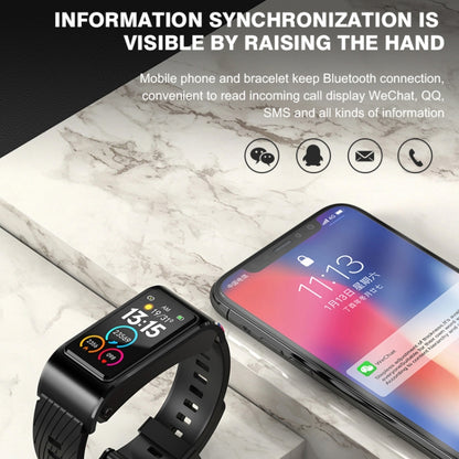 H21 1.14 inch Silicon Band Detachable Smart Watch Support Temperature Measurement / Bluetooth Cal...