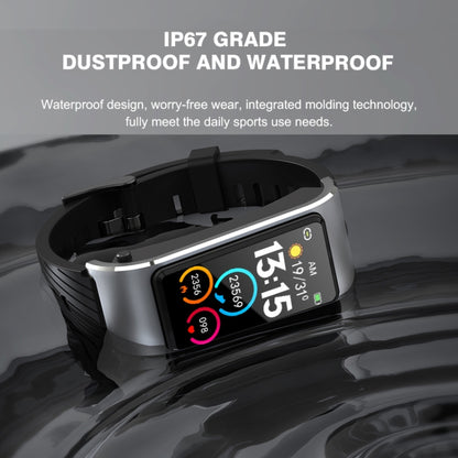 H21 1.14 inch Silicon Band Detachable Smart Watch Support Temperature Measurement / Bluetooth Cal...