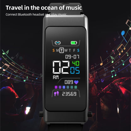 K50+ 0.96 inch Leather Band Earphone Detachable Life Waterproof Smart Watch Support Bluetooth Cal...