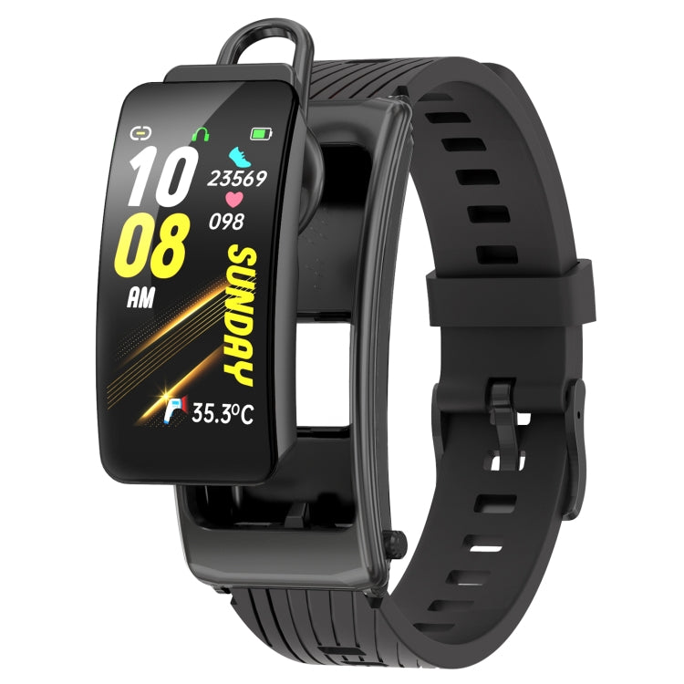 K20 1.14 inch Silicone Band Earphone Detachable Life Waterproof Smart Watch Support Bluetooth Cal...