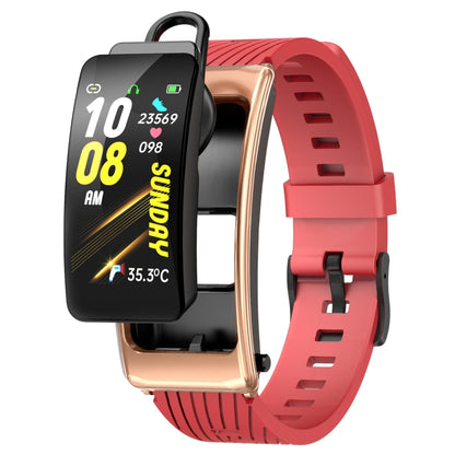 K20 1.14 inch Silicone Band Earphone Detachable Life Waterproof Smart Watch Support Bluetooth Cal...