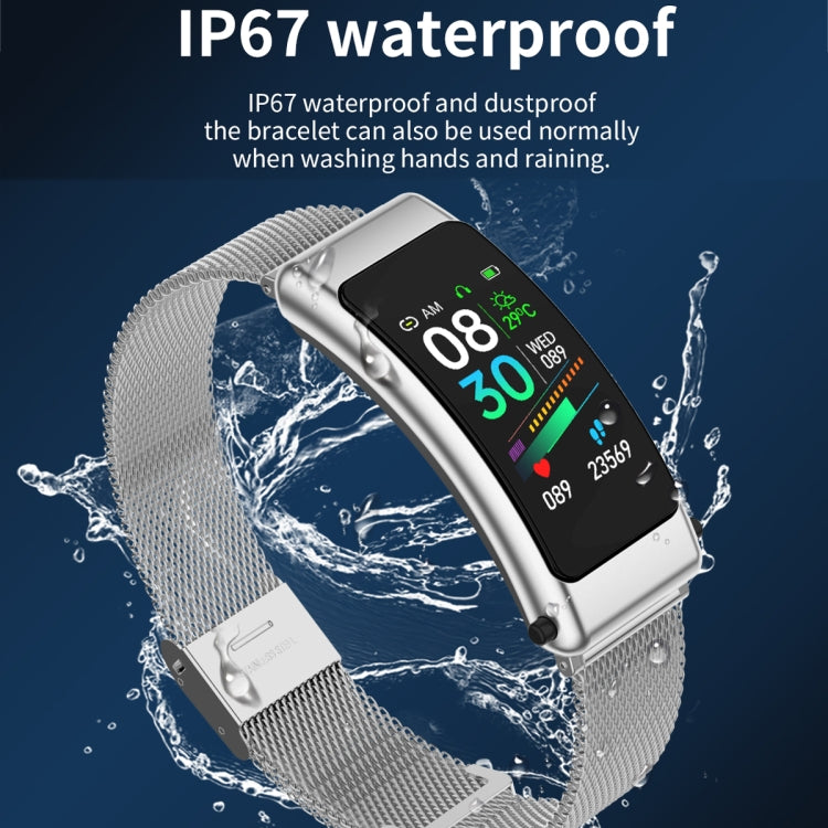 K50 1.08 inch Steel Band Earphone Detachable IP67 Waterproof Smart Watch Support Bluetooth Call��...
