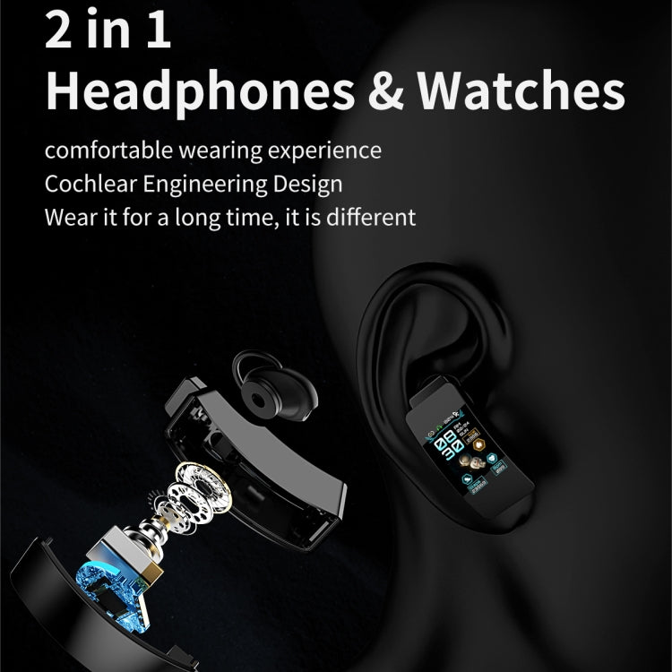 K50 1.08 inch Steel Band Earphone Detachable IP67 Waterproof Smart Watch Support Bluetooth Call��...