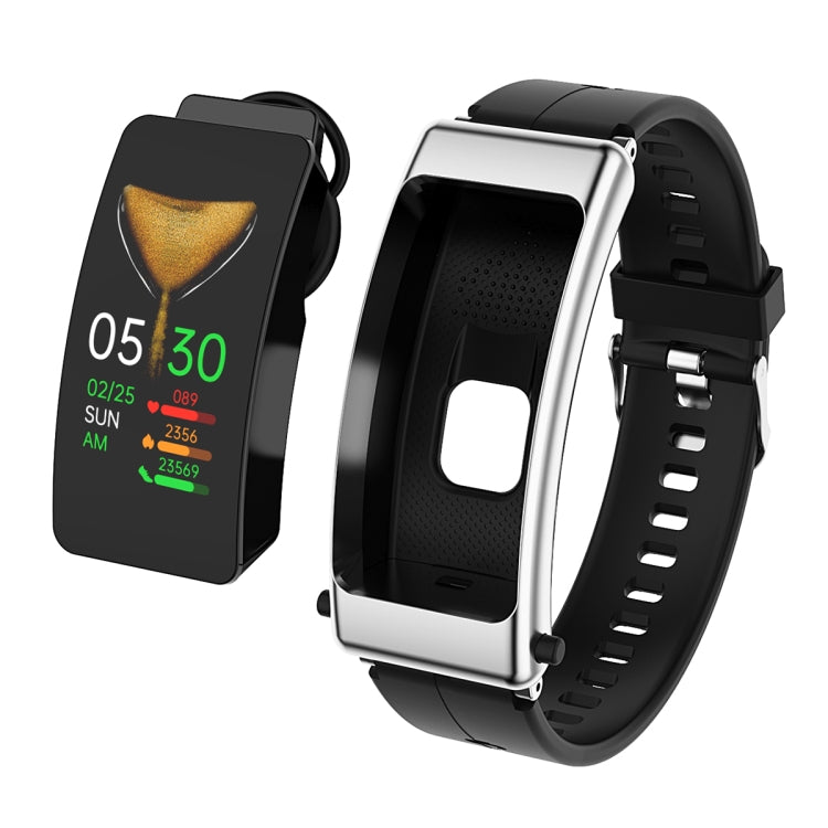 K50 1.08 inch Silicone Band Earphone Detachable IP67 Waterproof Smart Watch Support Bluetooth Cal...