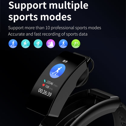 K50 1.08 inch Silicone Band Earphone Detachable IP67 Waterproof Smart Watch Support Bluetooth Cal...