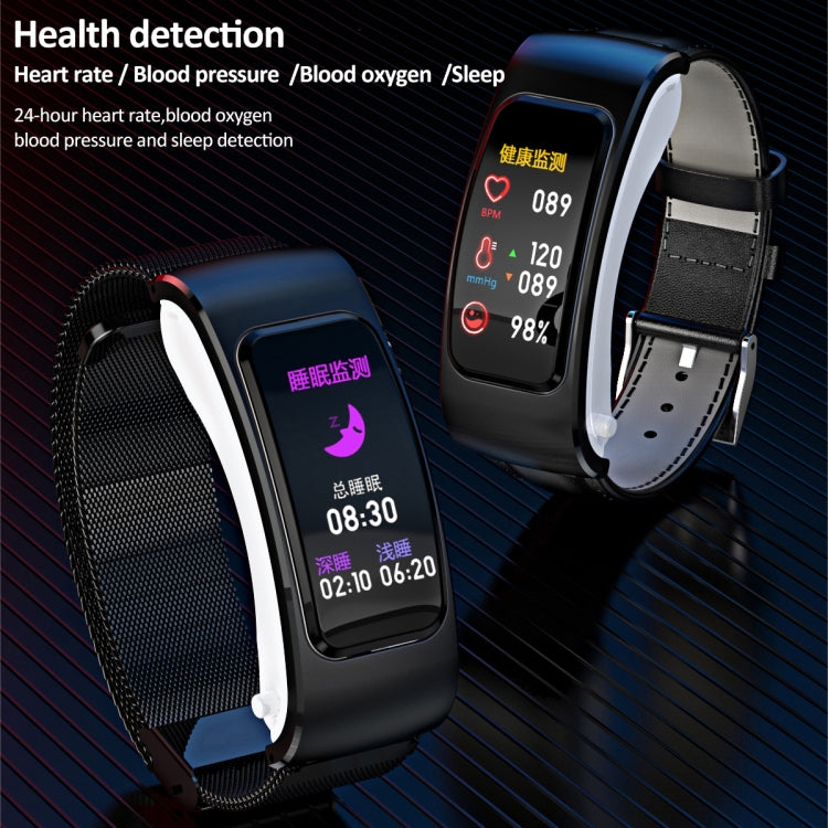 K60 1.08 inch Steel Band Earphone Detachable Life Waterproof Smart Watch Support Bluetooth Call��...