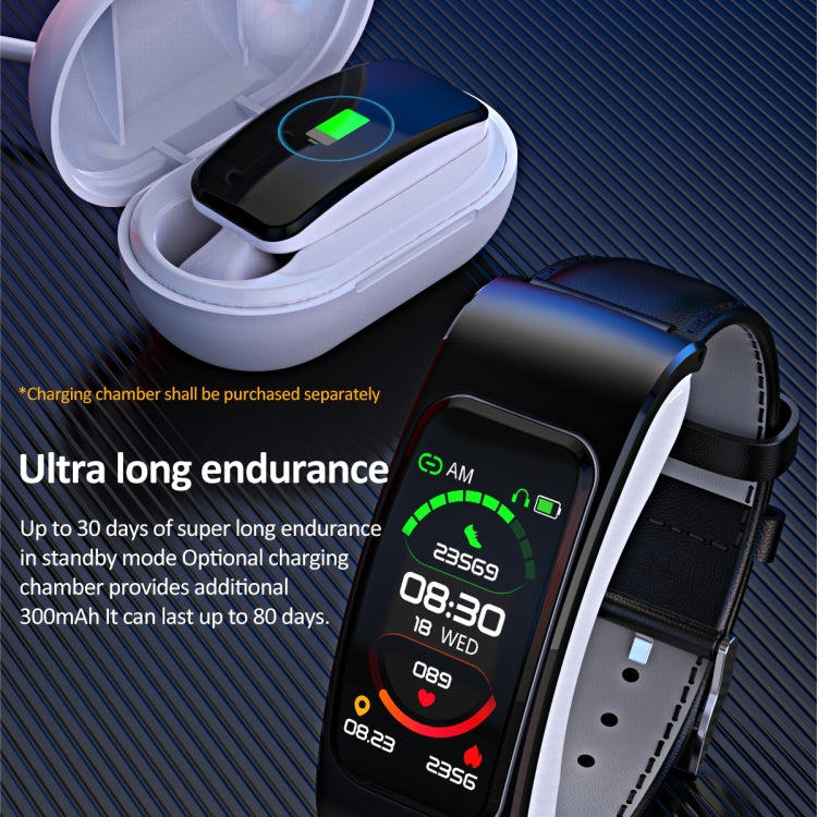 K60 1.08 inch Steel Band Earphone Detachable Life Waterproof Smart Watch Support Bluetooth Call��...