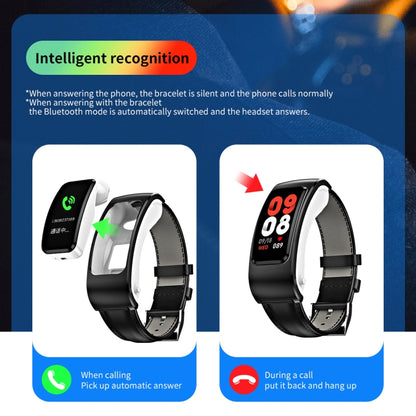 K60 1.08 inch Steel Band Earphone Detachable Life Waterproof Smart Watch Support Bluetooth Call��...