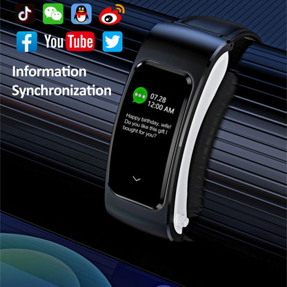 K60 1.08 inch Steel Band Earphone Detachable Life Waterproof Smart Watch Support Bluetooth Call��...