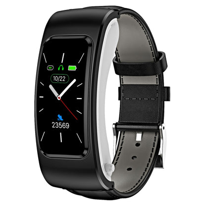 K60 1.08 inch Leather Band Earphone Detachable Life Waterproof Smart Watch Support Bluetooth Call...