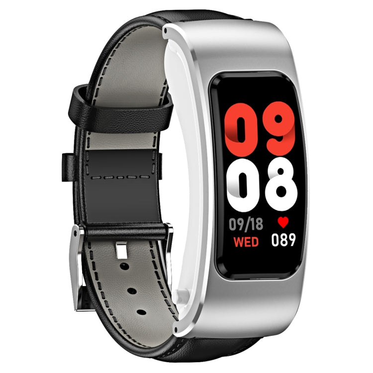 K60 1.08 inch Leather Band Earphone Detachable Life Waterproof Smart Watch Support Bluetooth Call...